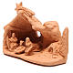Nativity with scenery terracotta 10x12x8cm s2