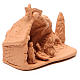 Nativity with scenery terracotta 10x12x8cm s3