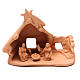 Heilige Familie mit Hütte Terrakotta Deruta 11x12x7cm s1