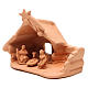Heilige Familie mit Hütte Terrakotta Deruta 11x12x7cm s2