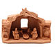 Heilige Familie mit Hütte Terrakotta Deruta 11x14x7cm s1
