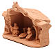 Shed and Nativity natural Terracotta 11x14x7cm s2