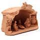 Shed and Nativity natural Terracotta 11x14x7cm s3