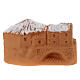 Natividade em miniatura terracota com neve 5x7x4 cm s4