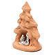 Christmas Tree and Nativity natural terracotta 7x5x4cm s2