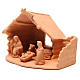 Heilige Familie mit Hütte Terrakotta Deruta 20x22x16cm s2