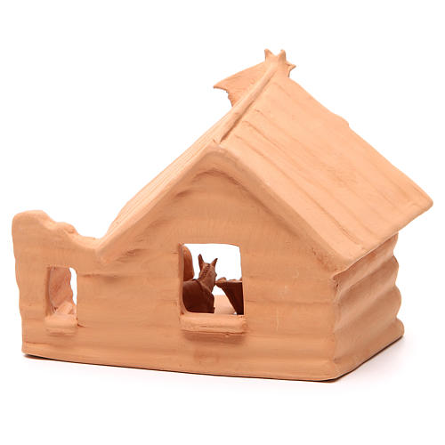 Nativity with Shed terracotta 20x22x16cm 4