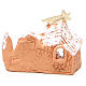 Nativity terracotta with setting 10x12x6cm s4