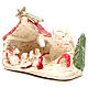 Nativity and hut terracotta red decoration 10x12x6cm s2