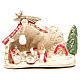 Nativity and hut terracotta red decoration 10x12x6cm s1