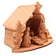 Shed and Nativity natural terracotta 20x24x14cm s3
