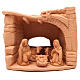 Heilige Familie mit Hütte Terrakotta Deruta 20x20x13cm s1