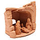 Heilige Familie mit Hütte Terrakotta Deruta 20x20x13cm s3