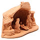 Heilige Familie mit Hütte Terrakotta Deruta 15x20x11cm s3