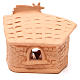 Shed with Nativity in terracotta 15x13x11cm s4
