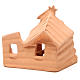 Nativity with Shack in natural terracotta 15x16x9cm s4