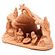 Nativity with grotto in terracotta 10x14x6cm s2