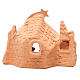 Nativity with grotto in terracotta 10x14x6cm s4