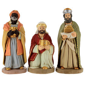 Drei Heiligen Könige aus Terrakotta für Krippe, 30 cm