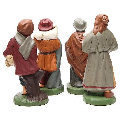 Shepherds painted terracotta 30cm 4 pcs 4