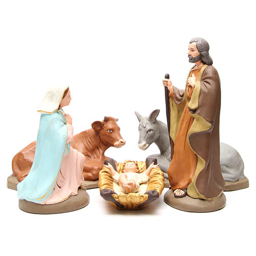 Natività in terracotta decoro 40 cm - 5 pz 1
