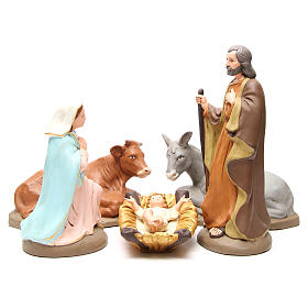 Nativity terracotta with decoration 40cm - 5 pcs