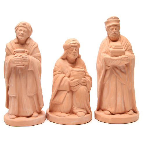 Three Wise Men natural terracotta Nativity 30cm 1