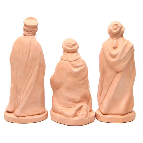 Three Wise Men natural terracotta Nativity 30cm 4