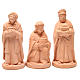 Three Wise Men natural terracotta Nativity 30cm s1