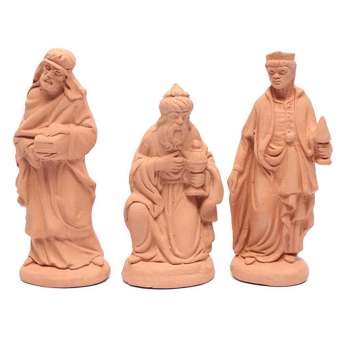 Nativity set in natural clay 15 figurines 20cm 3