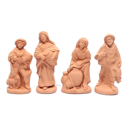 Nativity set in natural clay 15 figurines 20cm 5