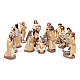 Nativity set in painted clay 15 figurines 20cm, elegant style s1