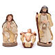 Nativity set in painted clay 15 figurines 20cm, elegant style s2