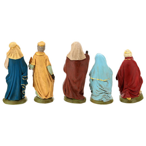 Nativity set in painted clay 15 figurines 20cm 7