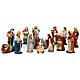 Nativity set in painted clay 15 figurines 15cm s1