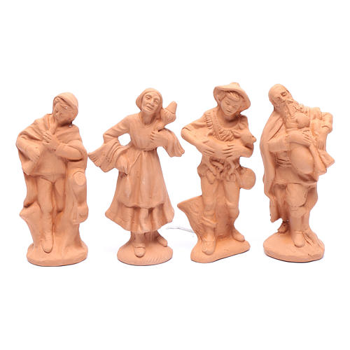 Nativity set in natural clay 15 figurines 15cm 5