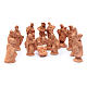 Nativity set in natural clay 15 figurines 15cm s1