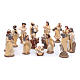 Nativity set in painted clay 15 figurines 15cm, elegant style s1