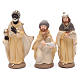 Nativity set in painted clay 15 figurines 15cm, elegant style s3