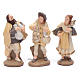 Nativity set in painted clay 15 figurines 15cm, elegant style s4
