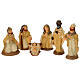 Crèche terre cuite peinte 20 santons 10 cm s2