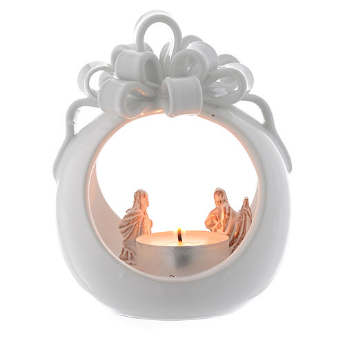 Ball shaped candle in terracotta from Deruta 12 cm 2