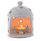 Hut shaped drilled candle in terracotta from Deruta sized 13 cm s1