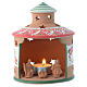 Drilled hut shaped candle holder in terracotta from Deruta 13 cm s1