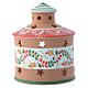 Drilled hut shaped candle holder in terracotta from Deruta 13 cm s2