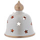 Candelero Navideño campana con Natividad terracota 13 cm s2