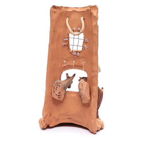 Coppo con Presepe tenda terracotta Deruta 35 cm 4