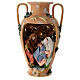 Holy family in vase with two handles 16 cm in terracotta from Deruta 35 cm s1
