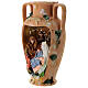 Holy family in vase with two handles 16 cm in terracotta from Deruta 35 cm s3