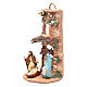 Holy family on shingle in terracotta from Deruta with small band 35 cm s2
